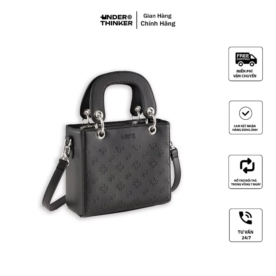 Túi Xách Da LADY Đeo Chéo Nam Nữ Monogram Đựng Điện Thoại Đi Chơi Tiệc | MI MIDORI